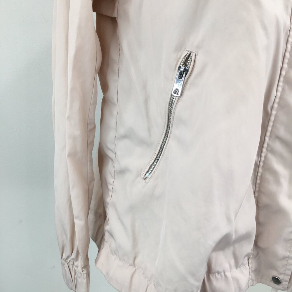 Zara Basic Light Pink Zip Pockets Drawstring Hem … - image 8